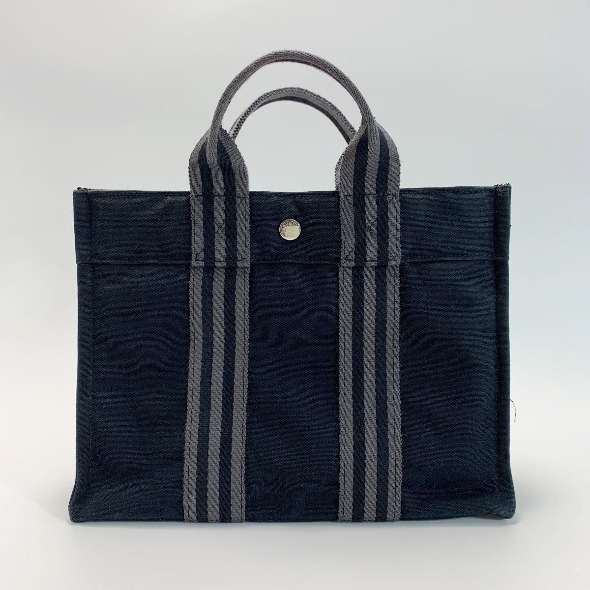 HERMES エルメス フールトゥPM キャンバス ブラック トート