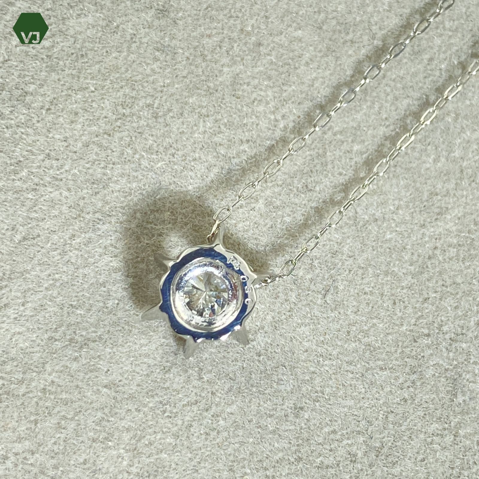 27-14】一粒ダイヤモンド ネックレス D0.3ct【中古】【PT/PT850】【40  