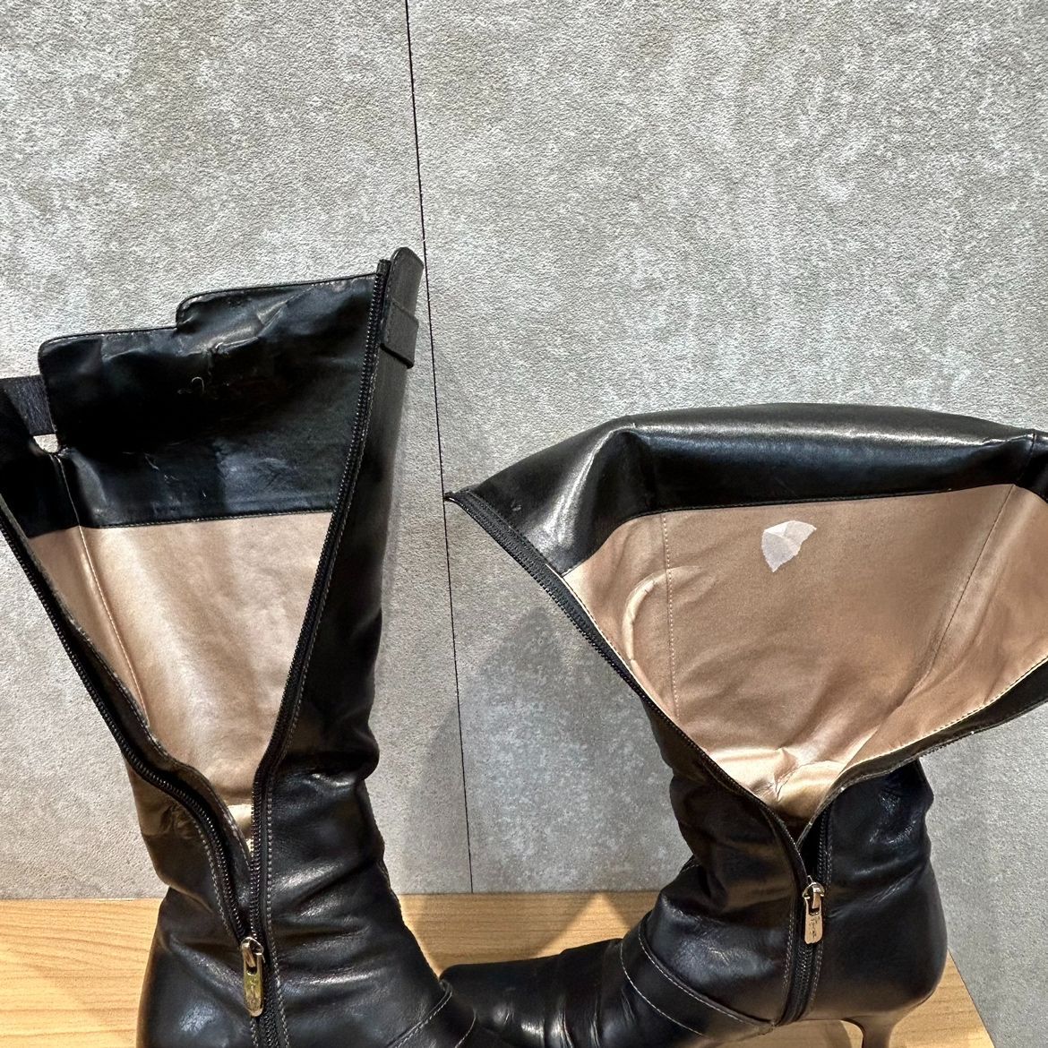 銀座かねまつ ロングブーツ レザー ブラック 24cm MT0721 - メルカリ