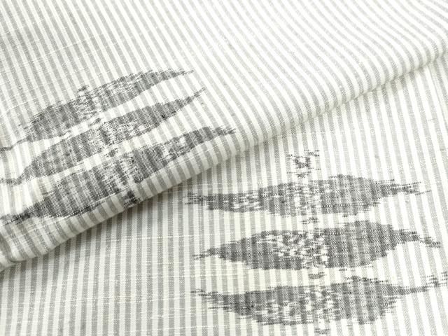 平和屋着物▽上質な紬 単衣 100亀甲 花唐草文 正絹 逸品 DAAT5976ud