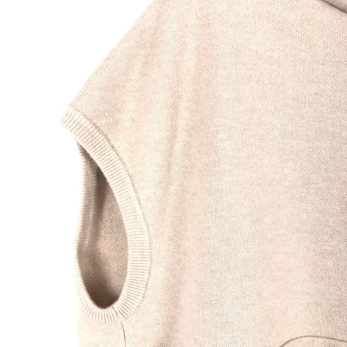 ドゥロワー Drawer フード付きベスト 12Gウールカシミヤフーデッド  