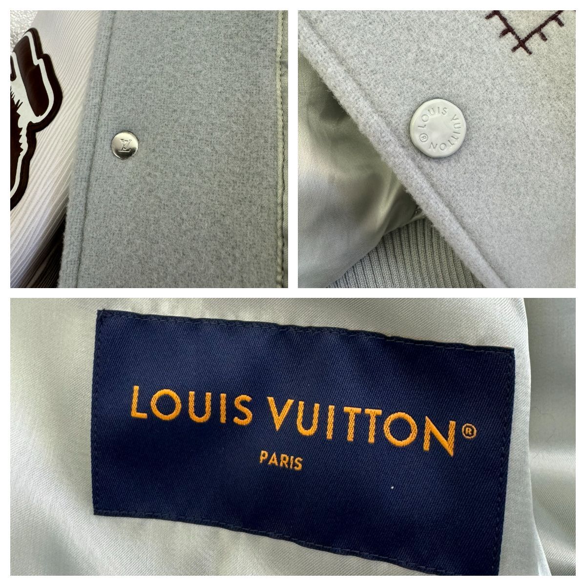 極美品 23AW LOUIS VUITTON ルイヴィトン バーシティレザーブルゾン 