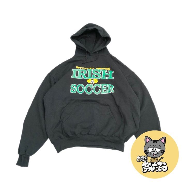90s 古着 ジャージーズ パーカー サッカー ブラック XL