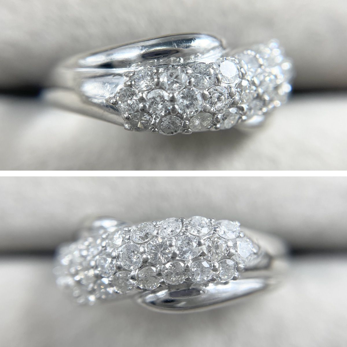 【2025年最新】海外限定の人気アイテム 1.00ct 天然ダイヤモンド Pt900 パヴェリング メルカリ - アクセサリー