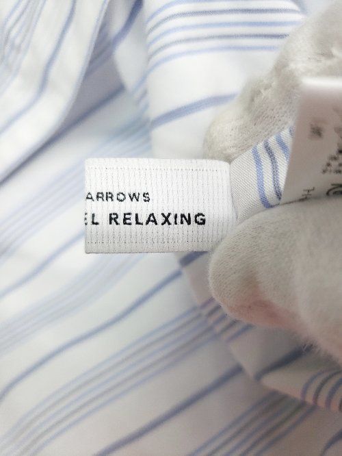 ◇ green label relaxing UNITED ARROWS ノースリーブ ブラウス カットソー ホワイト ブルー系 レディース P 