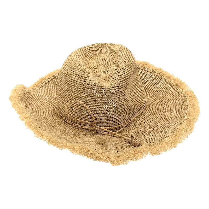 ヘレンカミンスキー　ラフィアハット ワイヤー入り　ナチュラル　収納袋あり Helen Kaminski（ヘレンカミンスキー） ラフィアハット VILLA6