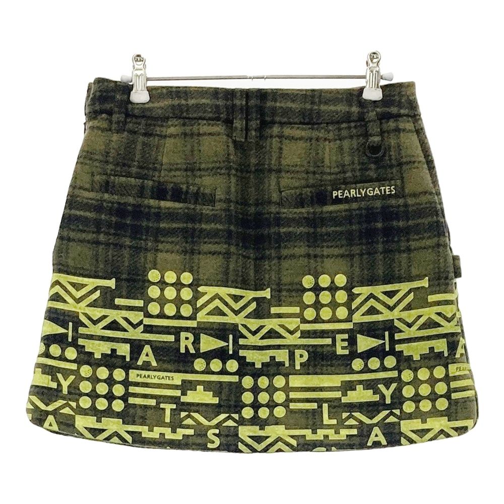 サイズ 0 PEARLY GATES パーリーゲイツ 055-2234112 スカート チェック 総柄 カーキ系 240101535111 ゴルフウェア レディース ストスト