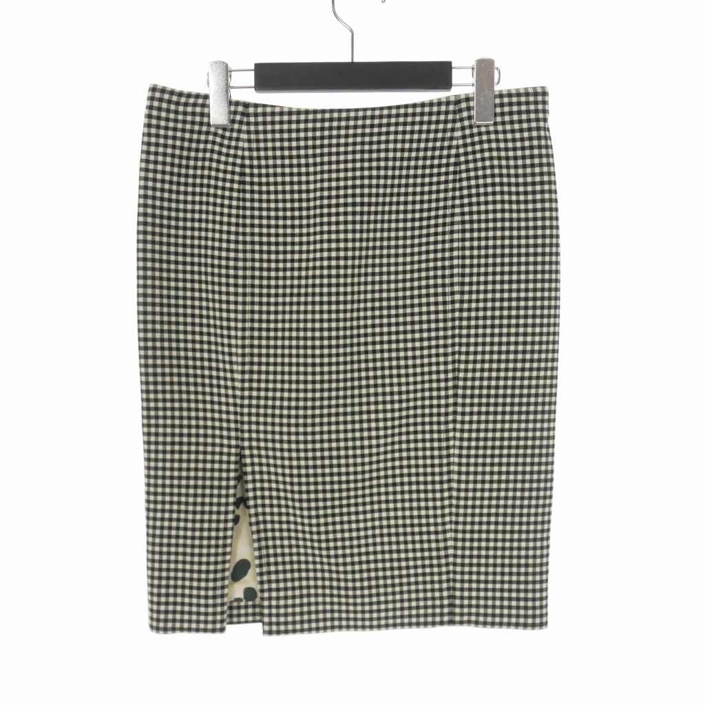 マルニ MARNI ブロックチェック タイトスカート 40 グレー GOMA0474U0  
