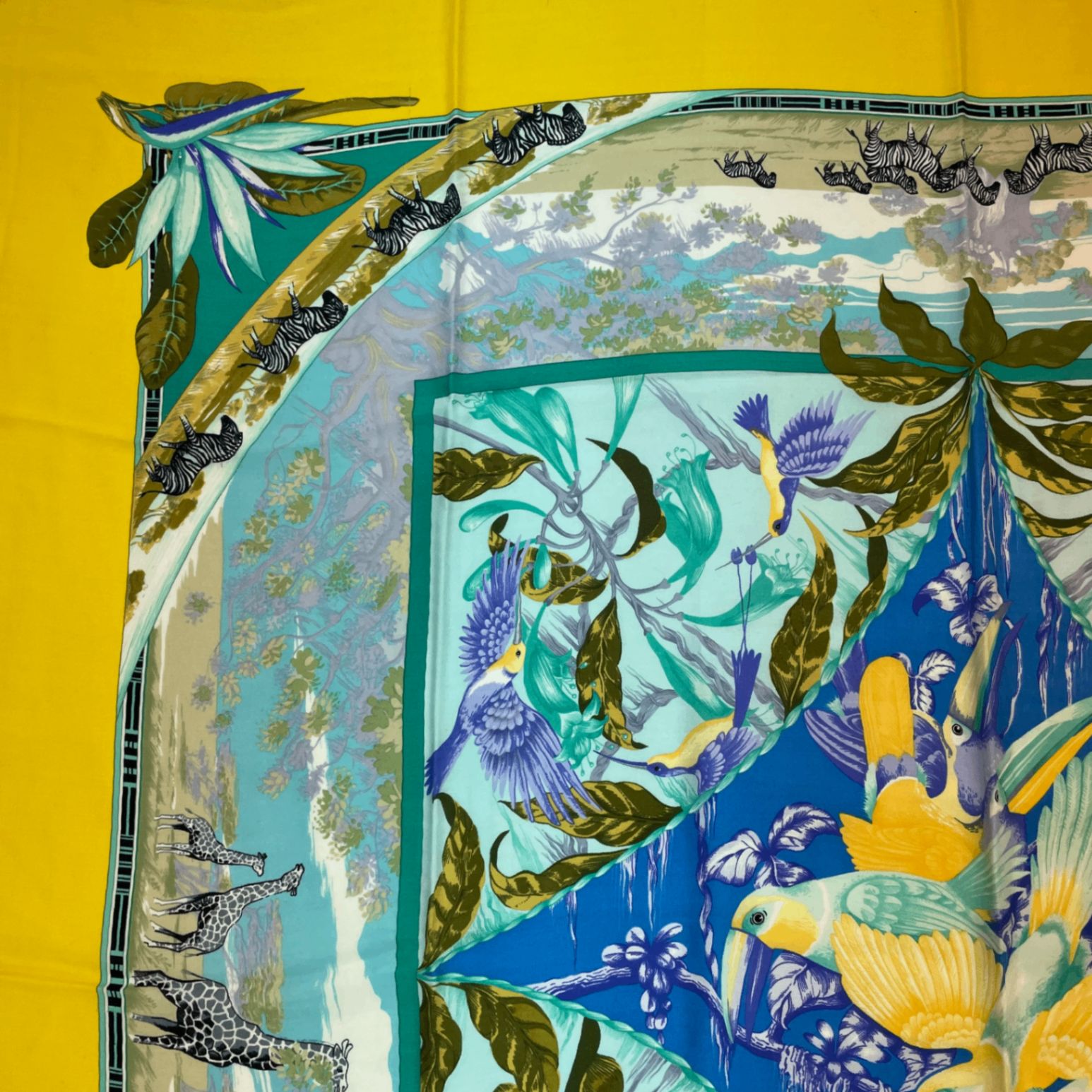 美品 HERMES エルメス カレ140 大判 スカーフ TROPIQUES