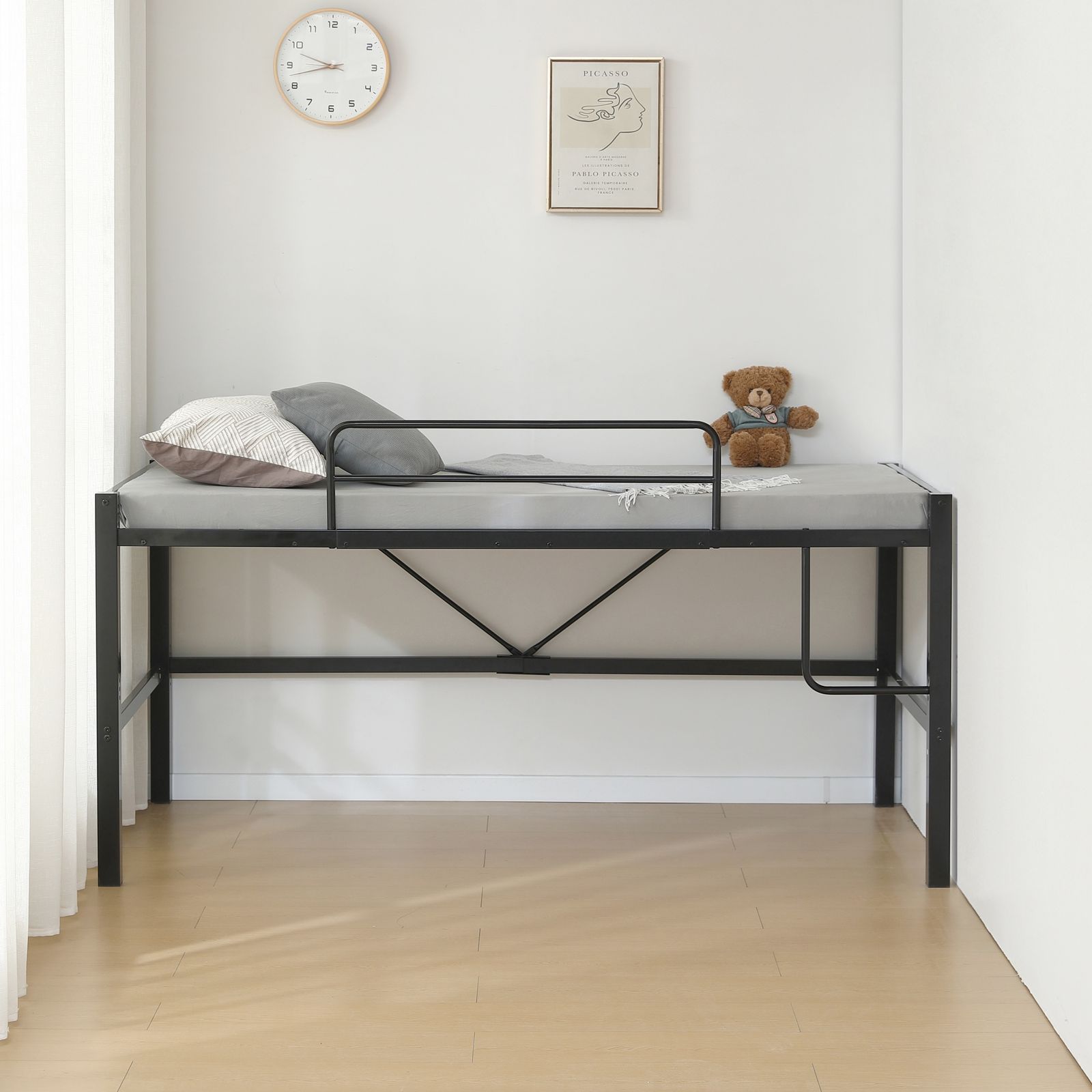 高さ90cm】ロフトベッド パイプベッド シングルベッド ロータイプ 省