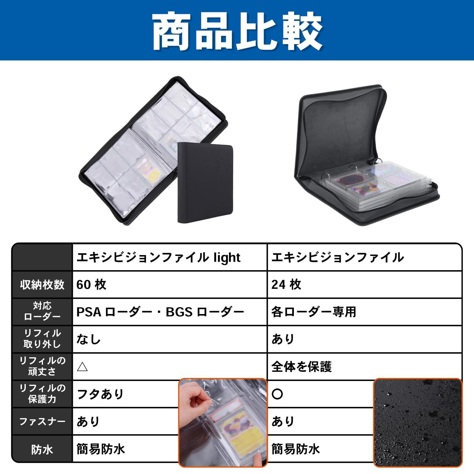 おもちゃの神様　ファスナー付きファイル4冊　PSA用リフィル18個 Amazon | おもちゃの神様 エキシビジョンファイル PSAローダー