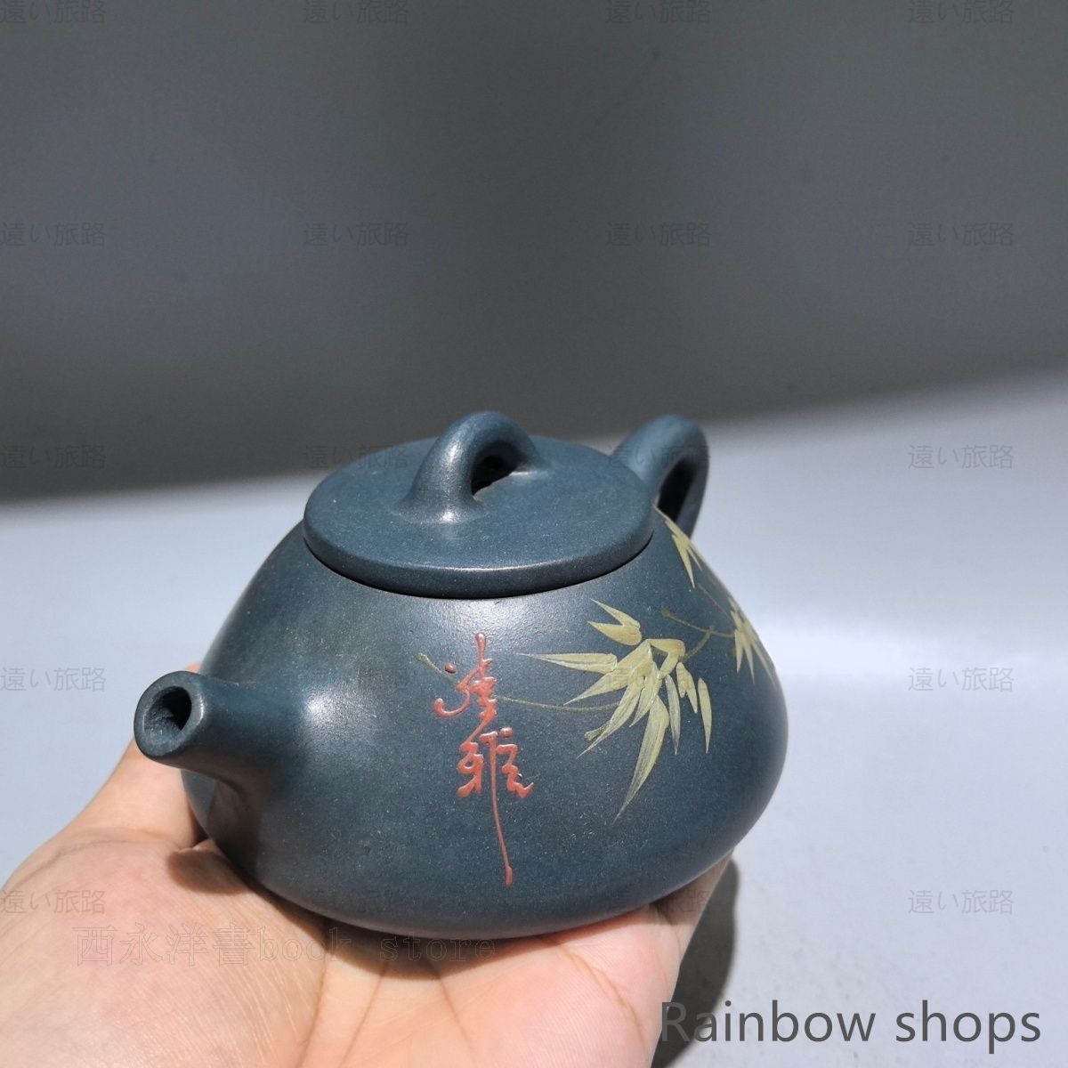 中国古美術・原鉱紫泥・竜頭四方・顧景舟製陶紋・ 紫砂壺・紫泥急須・茶道具・茶壺・ 中国古美術・原鉱底槽清泥養神紋・紫砂壺・底款:顧景舟・朱泥