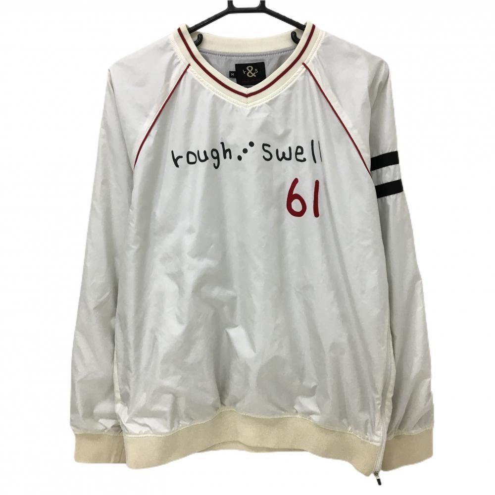 ラフアンドスウェル　rough＆swell 蓄熱　スニードM 美品】ラフアンドスウェル スニード 白×レッド 蓄熱裏地 ブルゾン V