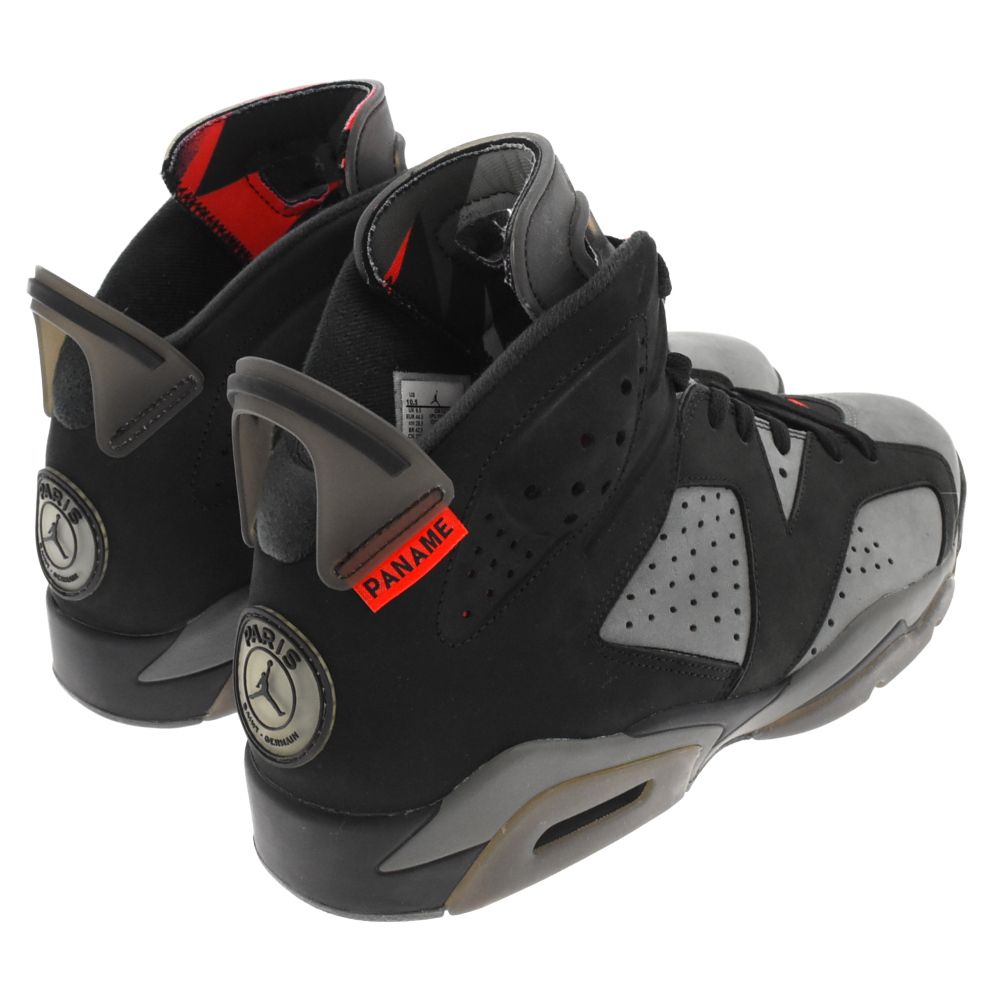 NIKE (ナイキ) AIR JORDAN6 RETRO PSG CK1229-001 エアジョーダン6 レトロ パリサンジェルマン  ハイカットスニーカー US10.5/28.5cm ブラック/レッド/グレー - メルカリ