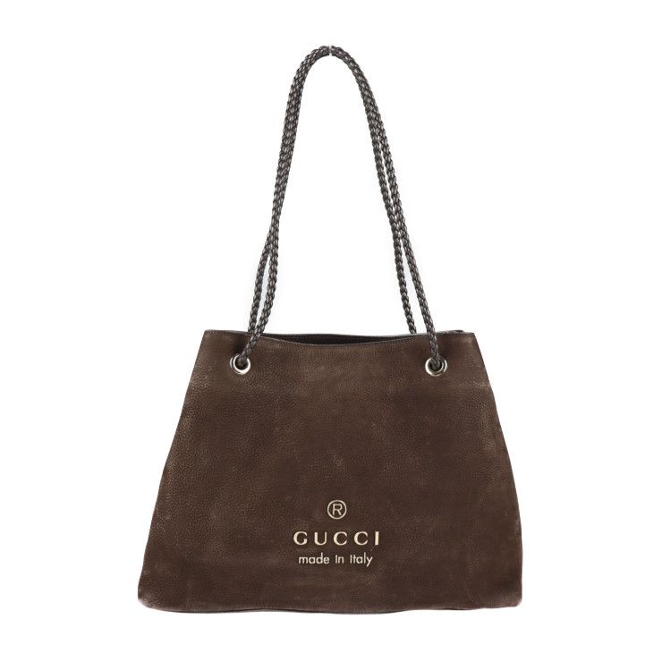 GUCCI グッチ トートバッグ 419689 ヌバック ブラウン 肩掛け