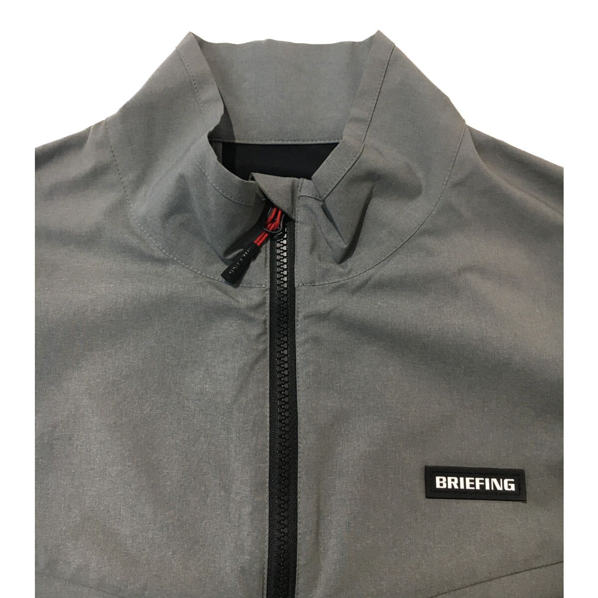 中古 メンズ ブリーフィング BRIEFING ベスト L グレー ダブルジップ
