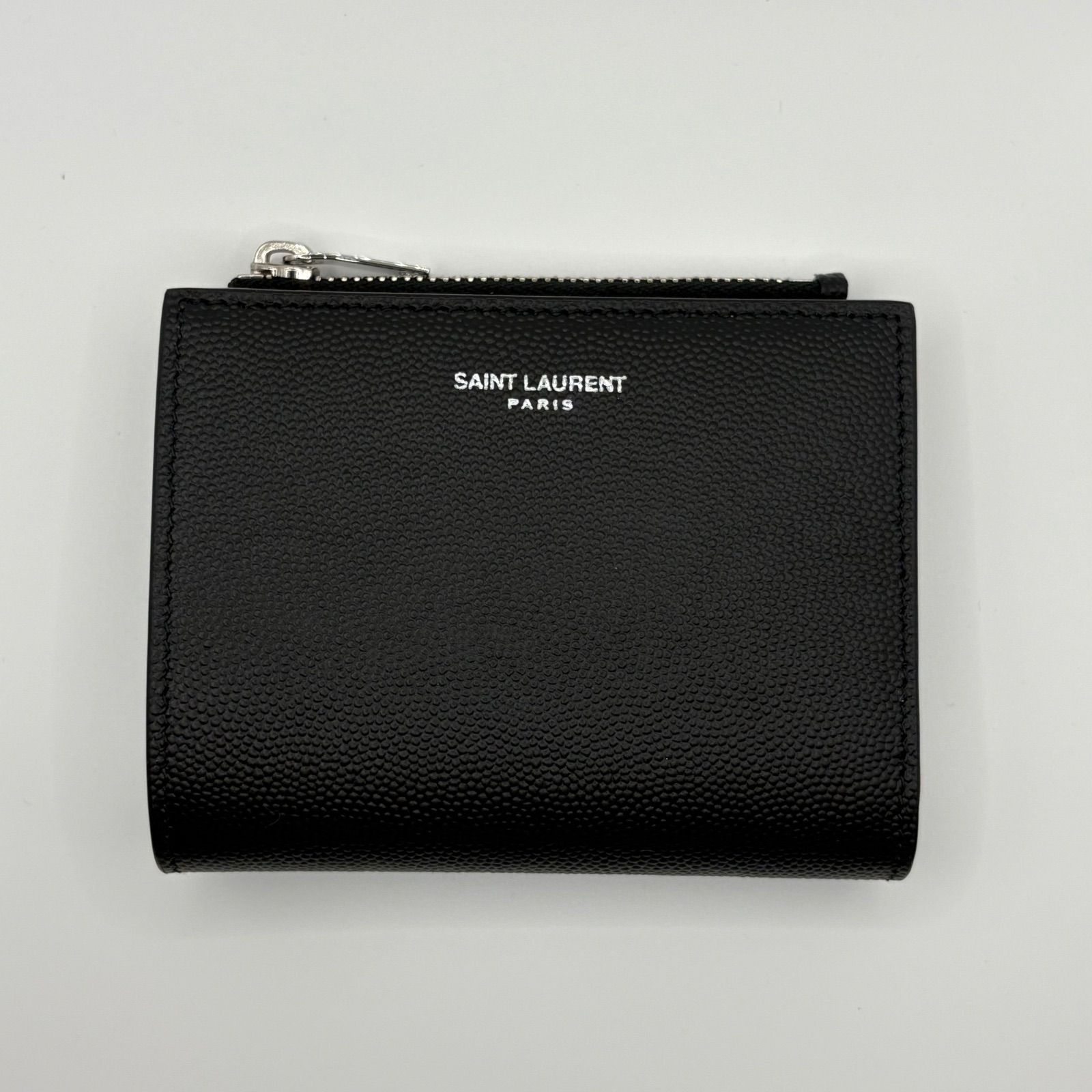 訳アリ SAINT LAURENT サンローラン 二つ折り財布 575789 BTY0N 1000 コンパクトウォレット