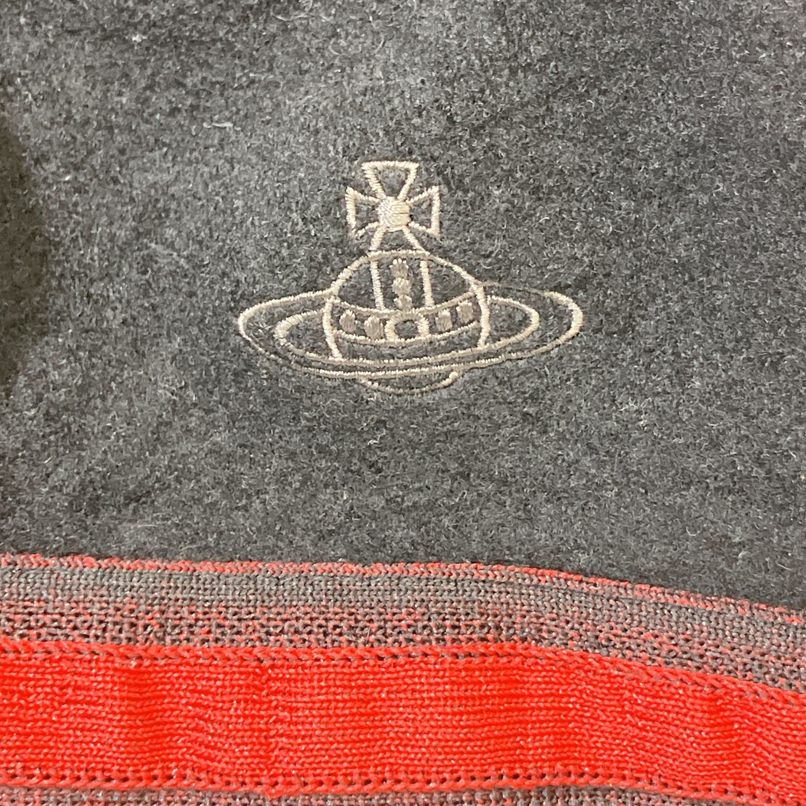 【美品】Vivienne Westwood ベレー帽 国内発送『VivienneWestwood』ラインORB刺繍 バスクベレー