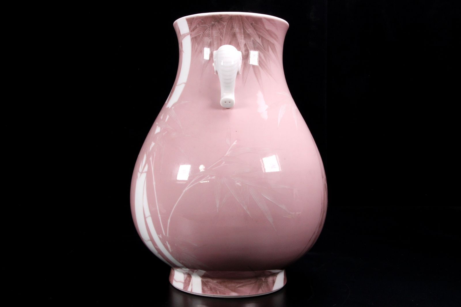 唐物 粉緑釉暗刻龍紋太白尊 大清康煕年製