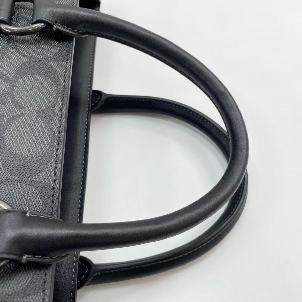 在庫一掃 コーチ 2WAY メンズ 肩掛け シグネチャーディラン トートバッグ ショルダーバック COACH C2447 ブラック 黒 ガンメタル金具 品 WWW_KARIMZIABAT_FR