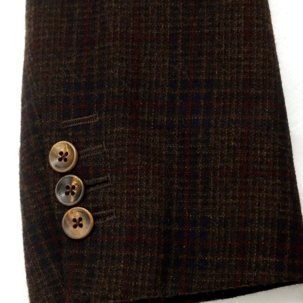 中古】ボリオリ BOGLIOLI DOVER ウールカシミヤ チェック 3つボタン
