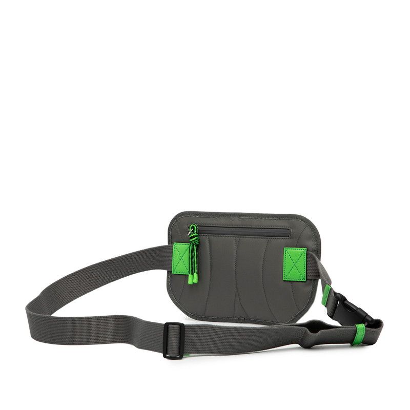 グッチ GGナイロン ベルトバッグ ボディバッグ ウエストバッグ 752102 グレー レッド ナイロン ラバー レディース GUCCI 1-0232638