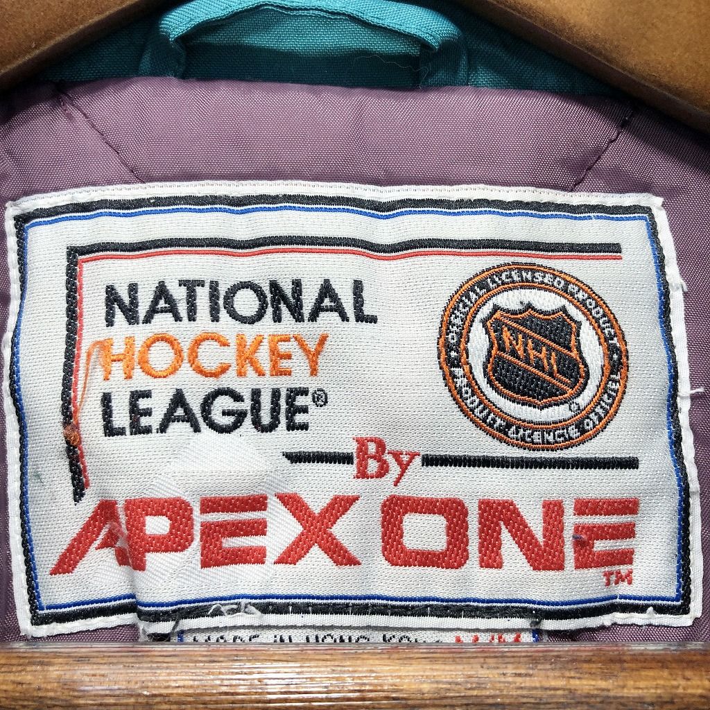 90年代 APEX ONE NHL アナハイムダックス 中綿ナイロン ジャケット 