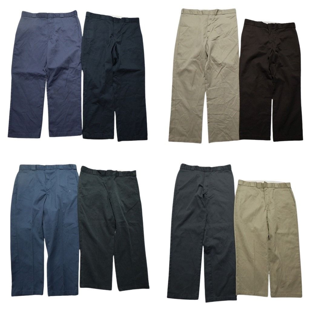古着卸 まとめ売り ディッキーズ Dickies 874 ワーク パンツ 8枚セット メンズ 38 ノープリーツ センタークリース 古着 NB9785