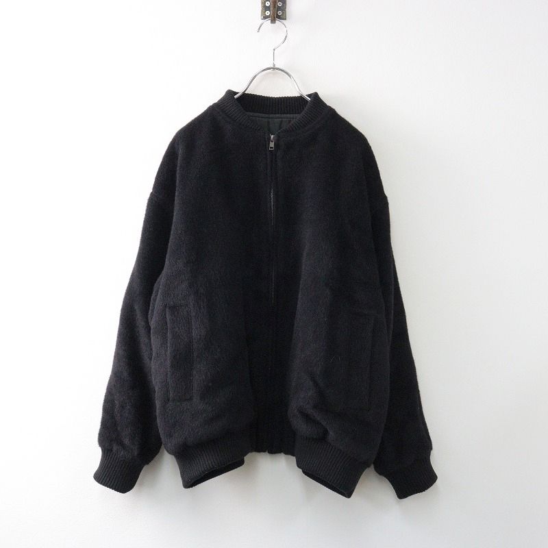 メンズ 定価7.9万 ウィロウ WIRROW alpaca wool blouson black 