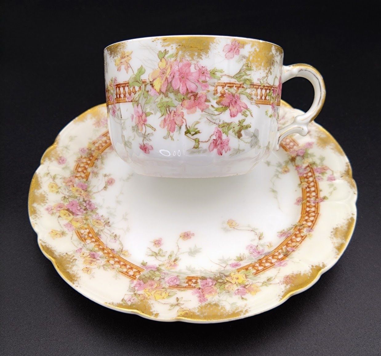 陶泥 青花陶磁蓋碗 愛蓮茶杯 壺承 茶碗 煎茶器 未使用品 陶泥 青花陶磁