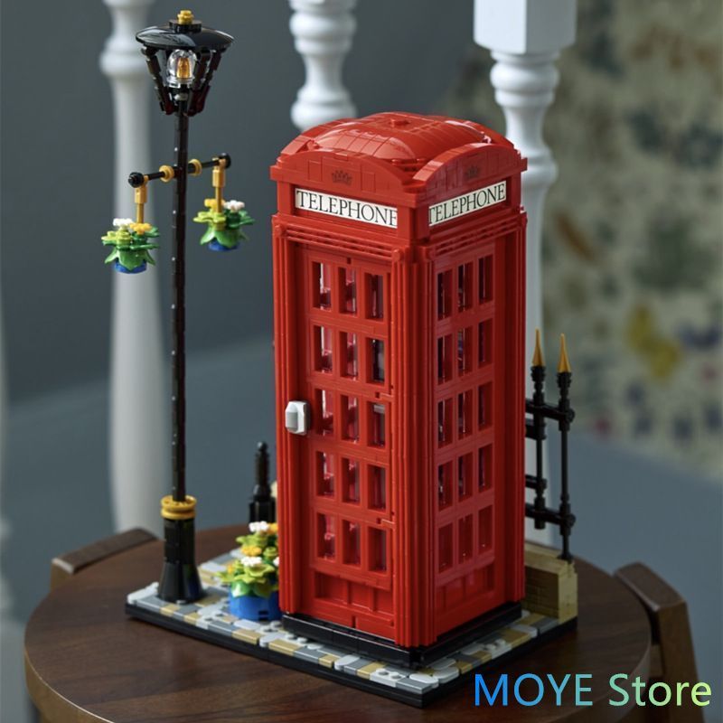 LEGO レゴ互換品 電話ボックス ブロック 建物 1460PCS MOC 小さな粒状 知育玩具 おもちゃ 男の子 女の子 子供 組み立て 学習玩具 クリスマス プレゼント 入学 お祝い