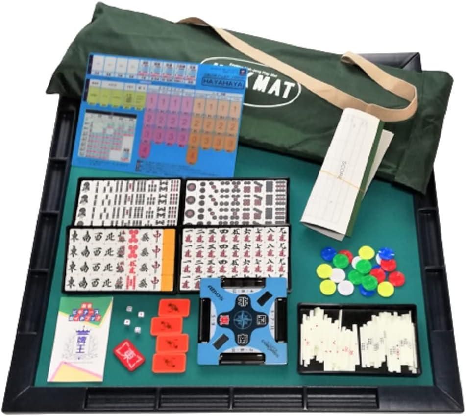 新品（スコア帳・ポーカーチップ付）麻雀牌・マットのセット・コンパス・ハヤハヤ付 新品】（スコア帳・ポーカーチップ付）麻雀牌・マットのセット