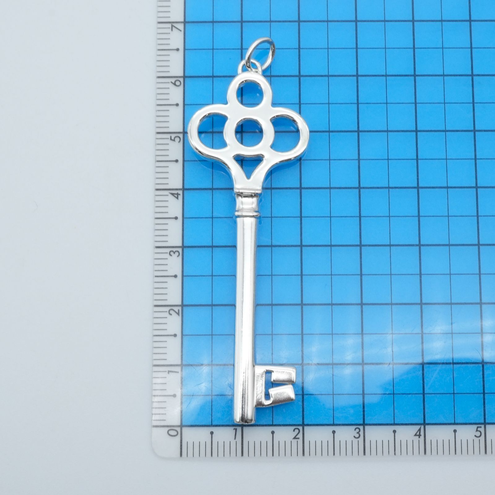 極美品 ティファニー クローバー ラージ キー ネックレストップ/25