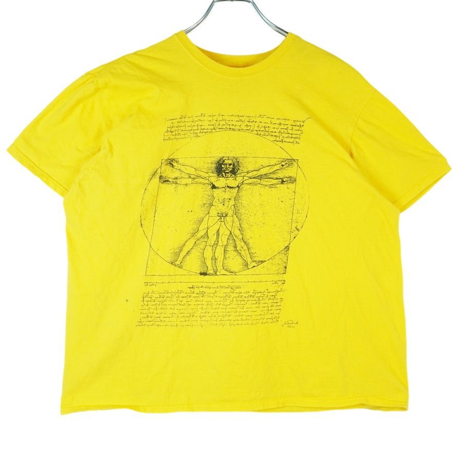 ヴィンテージvintage半袖Tシャツ建築論ウィトルウィウス的人体図