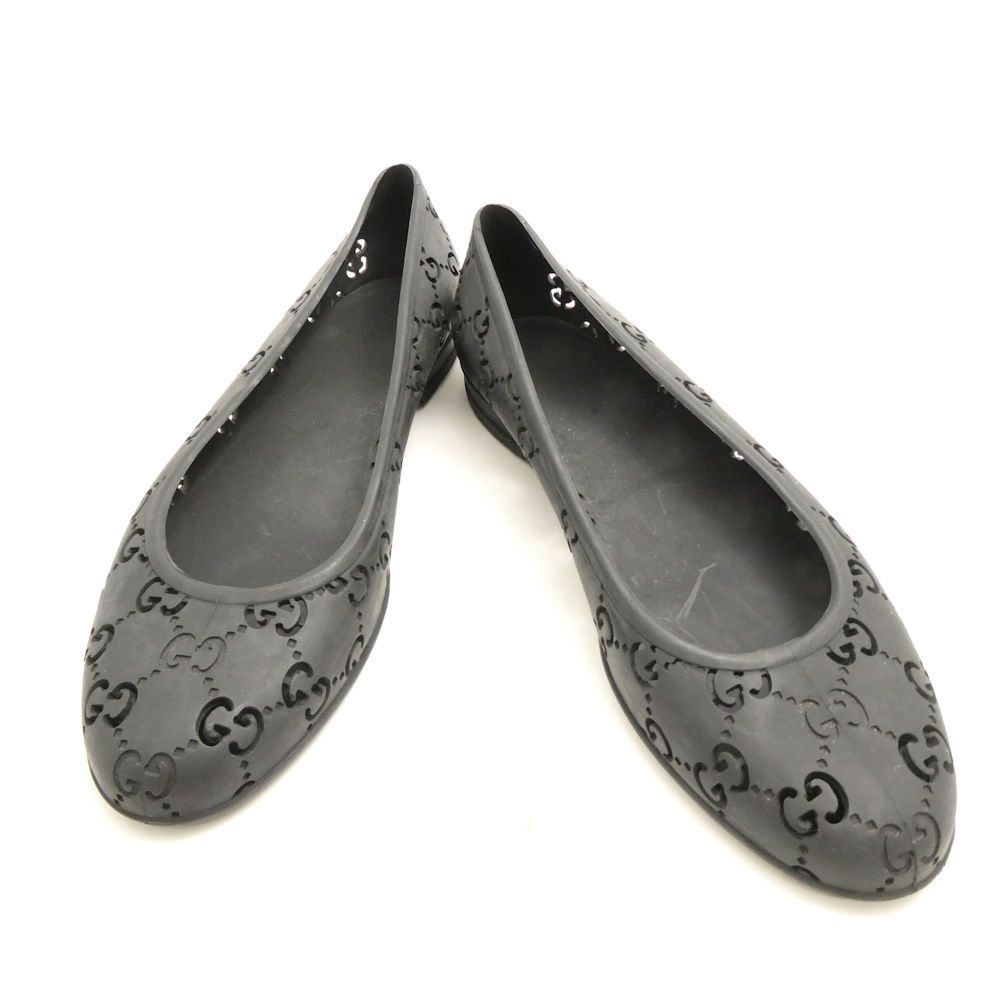 GUCCI グッチ ラバーシューズ GG柄 GUCCI - グッチ バレエシューズ GG柄 ラバー フラットシューズ