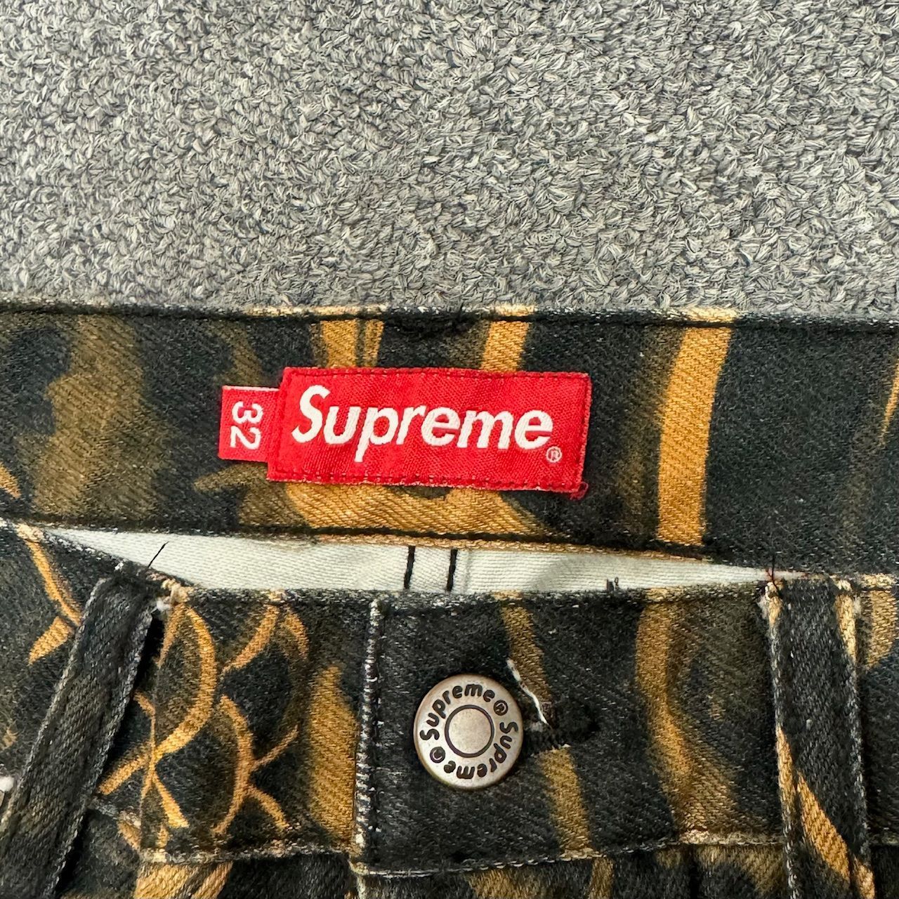 国内正規 Supreme 20SS Waves Regular Jean 鯉 和柄 デニムパンツ 