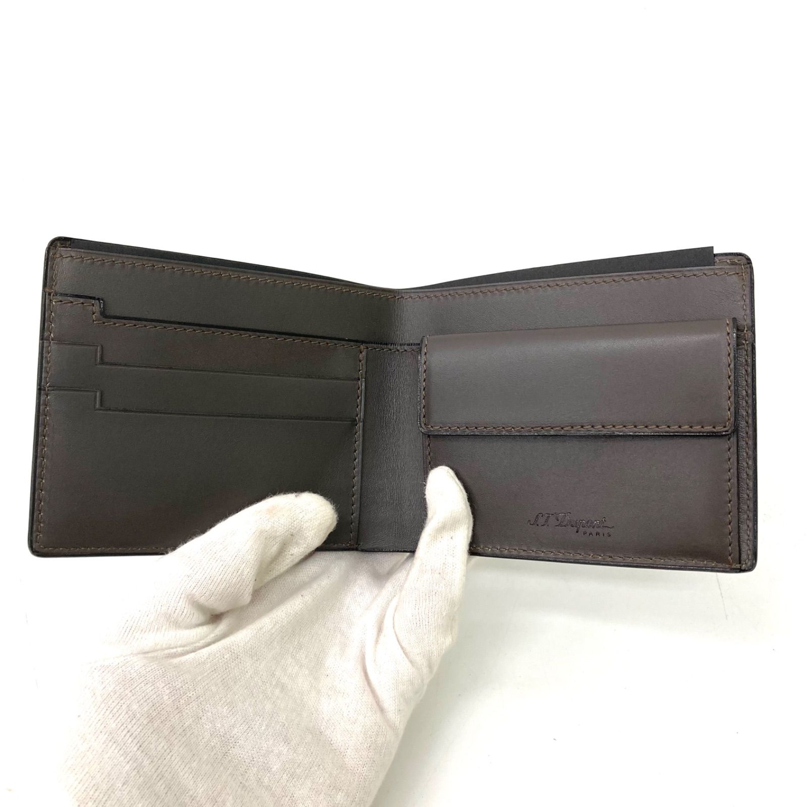 保存袋値下げ【新品未使用】S.T.Dupont エステー・デュポン 二つ折り財布