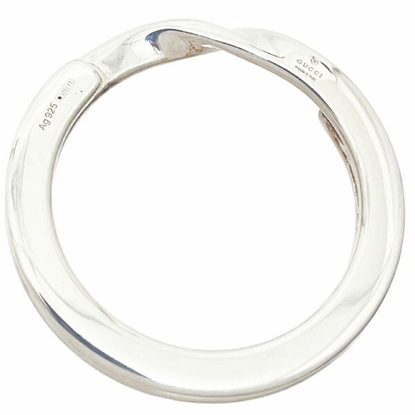 グッチ キーホルダー インターロッキング キーリング Ag 925 スターリングシルバー 820471 GUCCI GG ロゴ キーチャーム キー 鍵 シルバー小物 ブランド小物 き