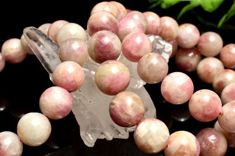 華やかシリカ共生 ピンクトルマリン 12mm ブレスレット 1個売り