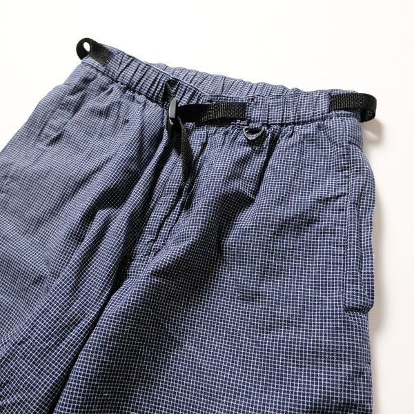 00's Columbia コロンビア アルパイン柄 コットン イージーショーツ 紺 (S) 格子柄 アウトドア 00年代 旧タグ オールド 2001年製 00's Columbia コロンビア アルパイン柄 コットン イージー