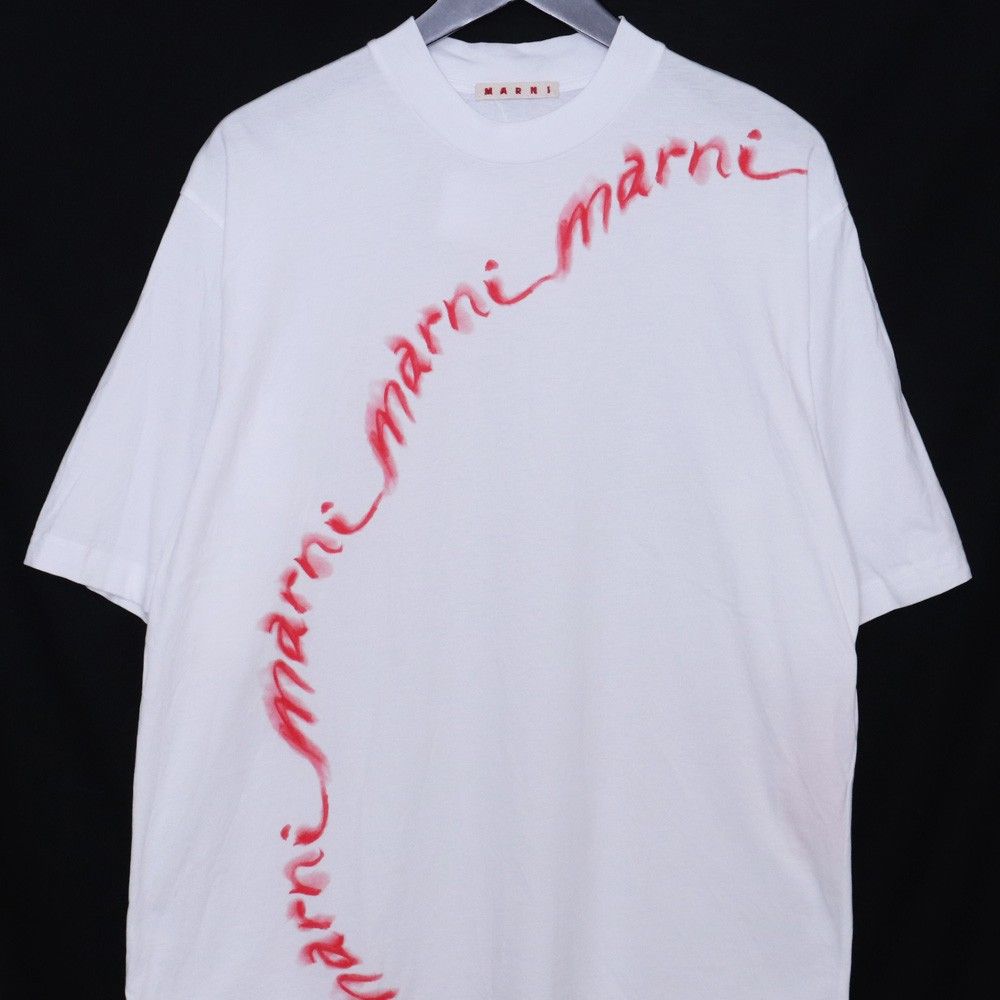 MARNI コットン プリントロゴ Tシャツ サイズ36 ホワイト THJE0263P7