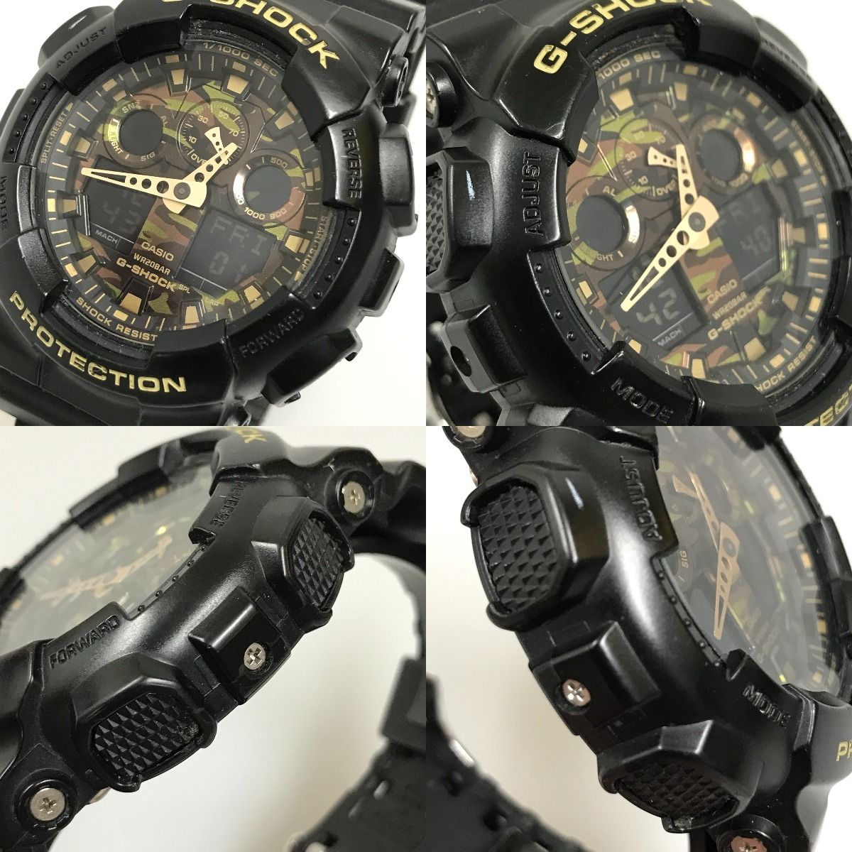 CASIO カシオ 腕時計 G-SHOCK デジアナ クォーツ 文字盤カモフラージュ柄 本体のみ GA-100CF-1A9JF - 腕時計(クォーツ)