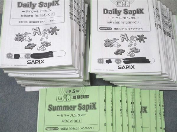 SAPIX 小学5年 国語 サマー/デイリーサピックス 基礎と実戦/読解