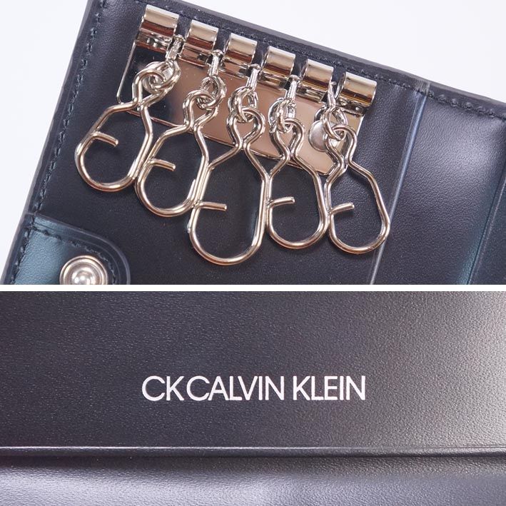 新品　CK カルバンクライン キーケース メンズ小銭入れ 牛革 本革レザー ck Calvin Klein シーケー カルバンクライン キーケース トップ