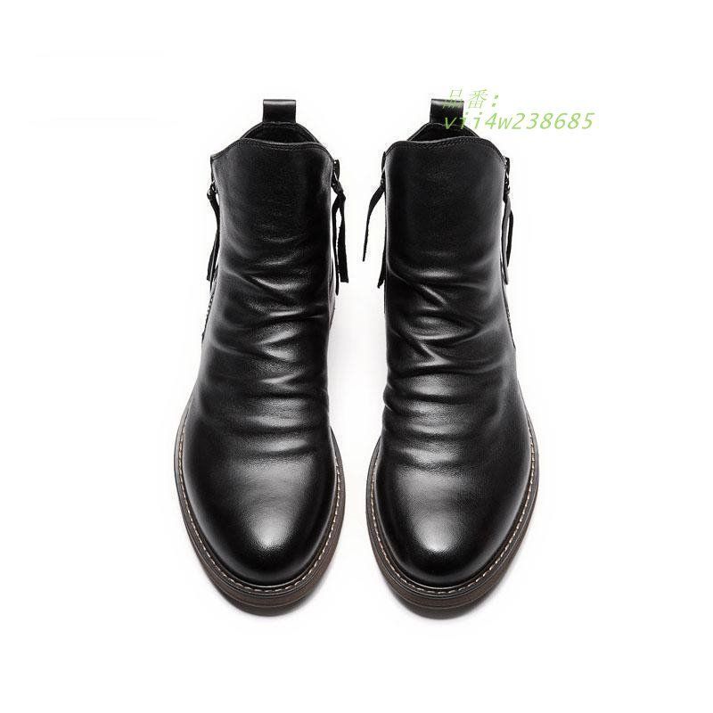 ブーツ メンズ エンジニア サイドジップ ショートブーツ ドレープ ベルト ハイカット カジュアル カジュアル レザー 靴 おしゃれ 履きやすい vii4w238685