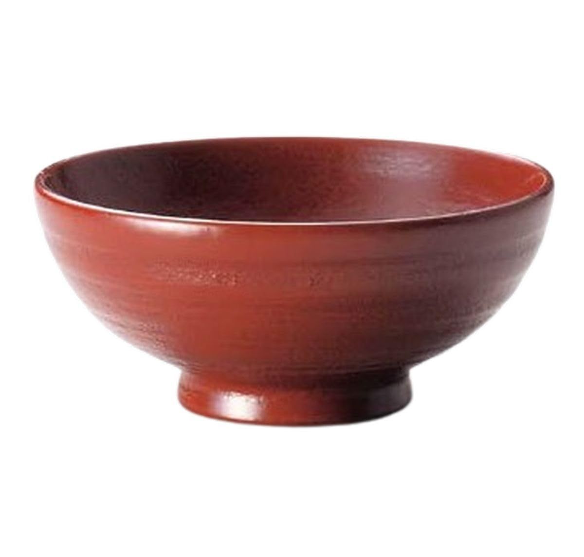1客 古代朱 13.3cm 飯椀 大 漆塗り 地の粉 木製 手塗り 業務用 お椀 J-kitchens