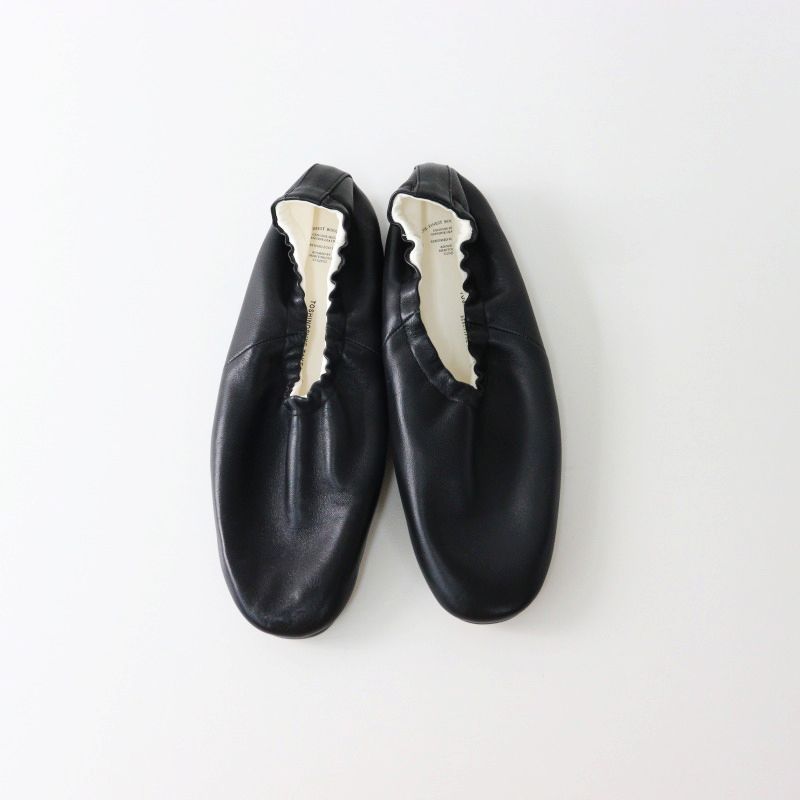 ビューティフルシューズ BEAUTIFUL SHOES TOSHINOSUKE TAKEGAHARA レザーバレエシューズ 24.5cm|ブラック 2400014444490