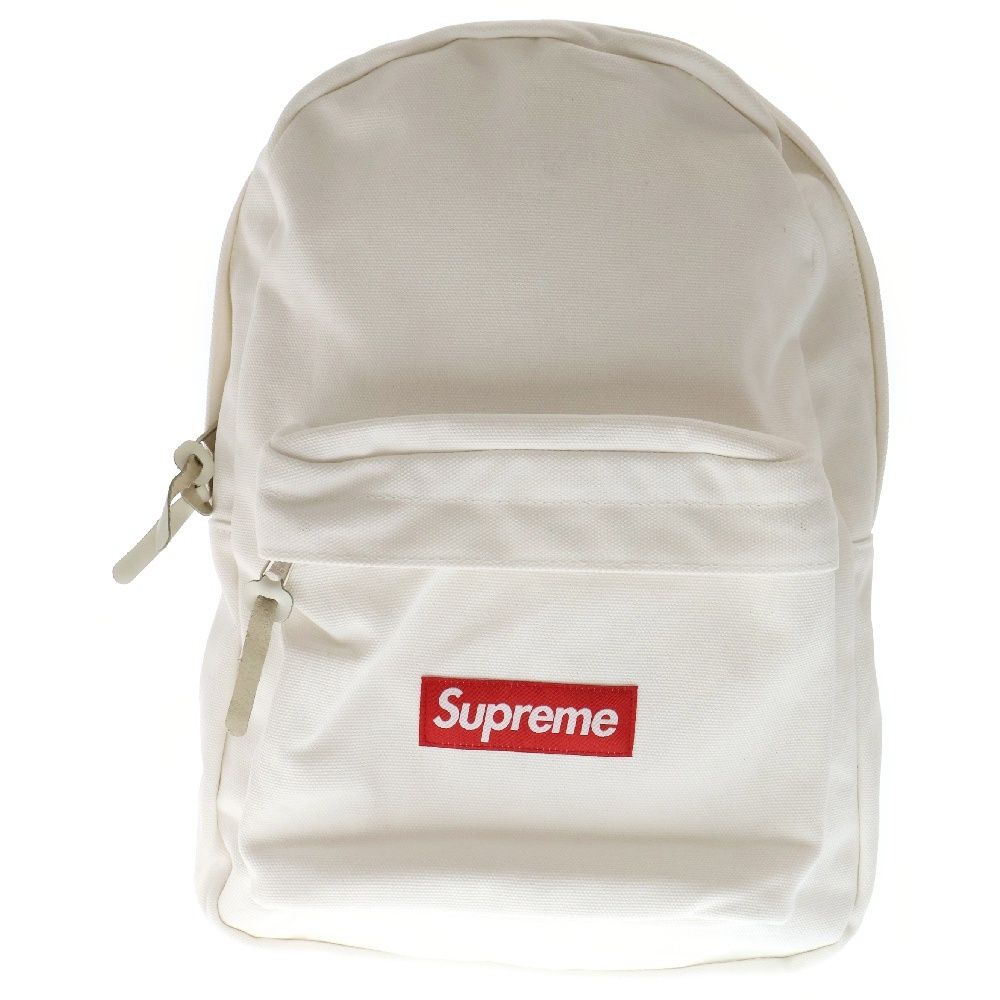 SUPREME (シュプリーム) 20AW Canvas Backpack キャンバス ボックスロゴ バックパック ホワイト