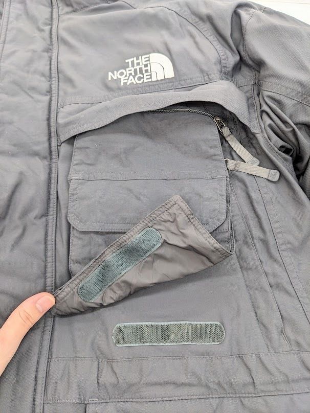 THE NORTH FACE ノースフェイス マクマードパーカ ND01358 フェイクファー ダウンジャケット グレー Lサイズ ナイロン  HYVENT ※劣化有