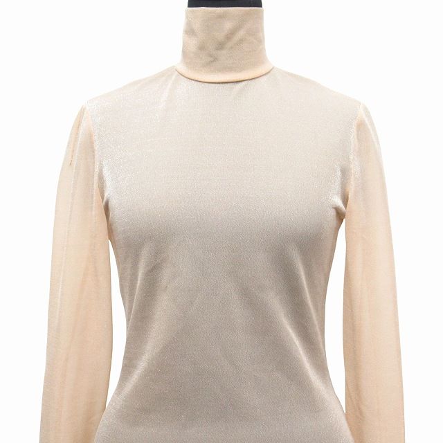 マメクロゴウチ mame kurogouchi 24SS 【Lame Jersey High Neck Sheer Top】 ラメジャージーニックトッ 8042000584007_5.jpg?v=